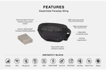 Image of SLNT Essentials Faraday Sling, Black, 1.5L, SL-ESSL-01