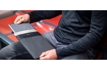 Image of SLNT Faraday Phone Sleeve, Black Leather, Extra Large, SPS-XLBL