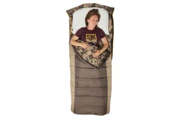 Image of Slumberjack Wheeler Lake Sleeping Bag, 20 Degree Fahrenheit, Brown/Tan/Desert Camo, 51728018