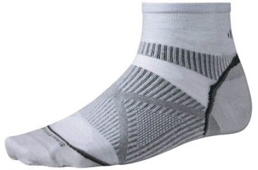 Image of Smartwool PhD Run Ultra Light Mini Sock - Women's-Small-Silver Grey Heather