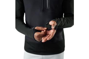 Image of Smartwool Active Fleece Wind 1/2 Zip - Mens, Black, Medium, SW002665001100M000
