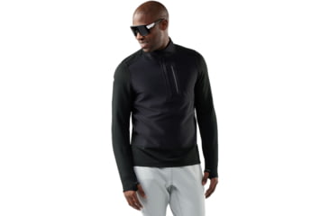 Image of Smartwool Active Fleece Wind 1/2 Zip - Mens, Black, Medium, SW002665001100M000