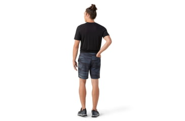 Image of Smartwool Active Lined 8in Short - Mens, Black Horizon Print, Large, SW016966L541-L