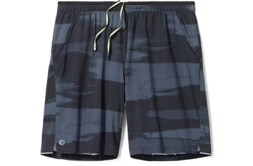 Image of Smartwool Active Lined 8in Short - Mens, Black Horizon Print, Large, SW016966L541-L