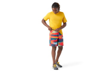Image of Smartwool Active Lined 8in Short - Mens, Carnival Horizon Print, Large, SW016966L551-L