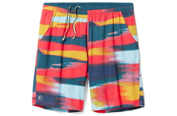 Image of Smartwool Active Lined 8in Short - Mens, Carnival Horizon Print, Large, SW016966L551-L
