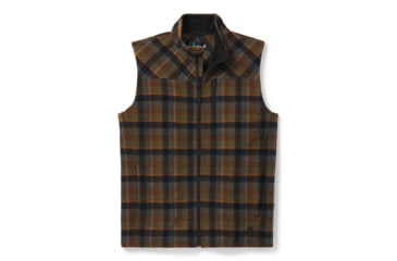 Image of Smartwool Anchor Line Vest - Mens, Olive Plaid, Large, SW016316E83-L