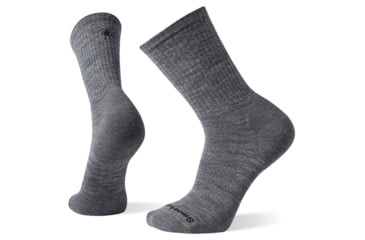Image of Smartwool Athletic Light Elite Crew Socks, Medium Gray, Medium, SW004099052-M