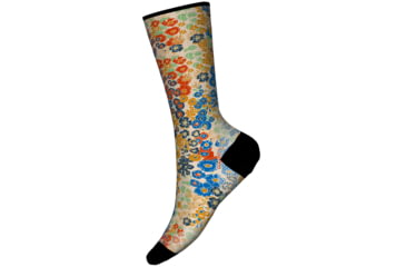 Image of Smartwool Athletic Meadow Print Crew Socks, Natural, Small, SW0019931001-S