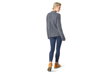 Image of Smartwool Bell Meadow Sweater - Womens, Black/Medium Gray Heather Marl, Large, SW016385E94-L