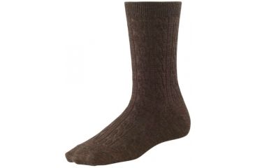 Image of Cable Crew Sock - Womens-Chestnut-Medium