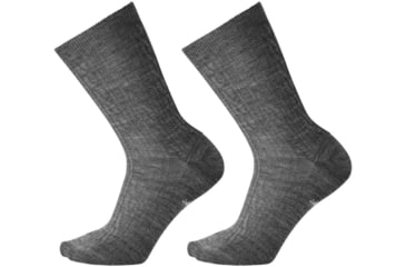 Image of Smartwool Cable II Crew Sock, 2 Pack - Womens, Medium Gray, Large, SW000670052-MEDIUM GRAYL