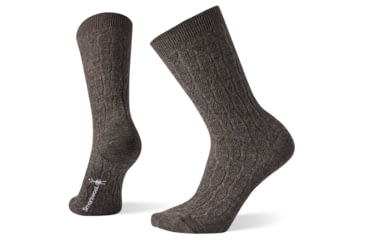 Image of Smartwool Chain Link Cable Crew Socks - Womens, Taupe, Small, SW003907236-S