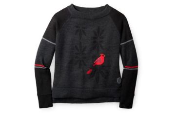 Image of Smartwool Charley Harper Cardinal Holly Sweater - Womens, Black, Small, SW000162001S
