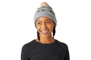 Image of Smartwool CHUP Qoa Pom Beanie, Light Gray Heather, One Size, SW018074545-1FM