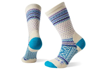 Image of Smartwool CHUP Snowflake Volt Crew Socks - Womens, Moonbeam, Medium, SW004071A81-M