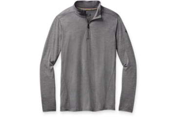 Image of Smartwool Merino 1/4 Zip 150 Baselayer - Men's, Small, Light Gray Heather, SW000752545S