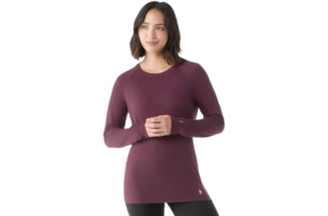 Image of Smartwool Classic All-Season Merino Base Layer Crew - Womens, Eggplant, Large, SW016912L83100L000