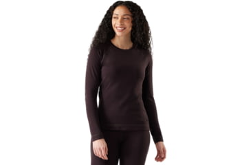 Image of Smartwool Classic Thermal Merino Base Layer Crew - Womens, Mink Heather, Large, SW016369P85100L000