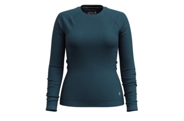 Image of Smartwool Classic Thermal Merino Base Layer Crew - Womens, Twilight Blue Heather, Extra Large, SW016369G7510XL000