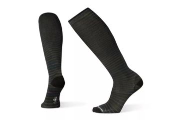 Image of Smartwool Compression Cruisin Along Print OTC Socks - Mens, Black, Large, SW003993001-L