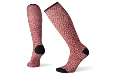 Image of Smartwool Compression Hexa-Jet Print OTC Socks - Womens, Nostalgia Rose, Large, SW003991A32-L