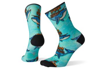 Image of Smartwool Curated Mitas Whale Crew Socks - Womens, Multi Color, Medium, SW004055150-M