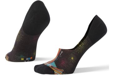 Image of Smartwool Curated Rainbow Mountain Climb No Show - Womens, Black, Medium, SW010468001M