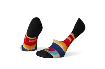 Image of Smartwool Curated Retro Stripes No Show Socks - Womens, Multi Color, Medium, SW004051150-M