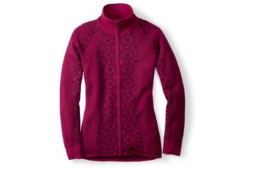 Image of Smartwool Dacono Full Zip Sweater - Womens, Berry Heather, Extra Small, SW000103314XS