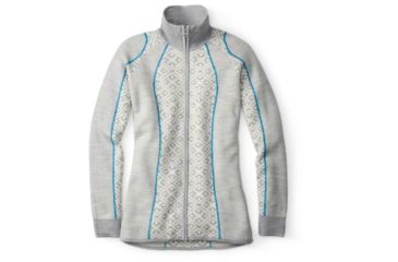 Image of Smartwool Dacono Full Zip Sweater - Womens, Natural Heather, Extra Small, SW000103101XS