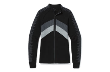 Image of Smartwool Dacono Ski Full Zip Sweater - Womens, Black, Extra Large, SW016389001-XL