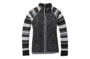 Image of Smartwool Dacono Ski Full Zip Sweater - Womens, Black, Small, SW019272001-S