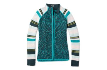 Image of Smartwool Dacono Ski Full Zip Sweater - Womens, Everglade Heather, Large, SW019272B71-L