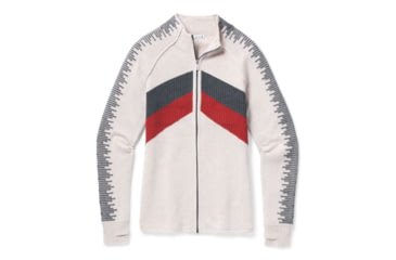 Image of Smartwool Dacono Ski Full Zip Sweater - Womens, Rainbow Donegal, Large, SW016389E48-L