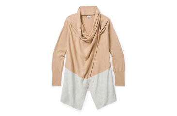 Image of Smartwool Edgewood Wrap Sweater - Womens, Camel Heather, Extra Large, SW016391D99-XL