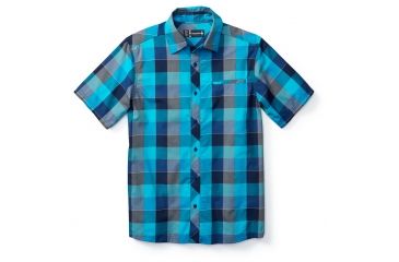 Image of Smartwool Everyday Exploration Retro Plaid SS Shirt Mens, Sea Blue, XL, SW000330951-XL