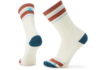 Image of Smartwool Everyday Top Split Stripe Crew Socks - Mens, 100 Natural, Extra Large, SW001946100XL