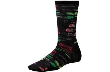 Image of Gated Garden Light Crew Sock - Womens-Black-Small