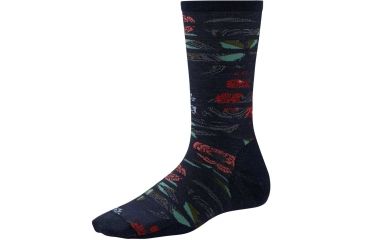 Image of Gated Garden Light Crew Sock - Womens-Navy-Small