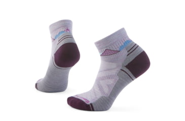 Image of Smartwool Hike Light Cushion Clear Canyon Ankle Socks - Womens, Purple Eclipse, Small, SW002177H76100S000