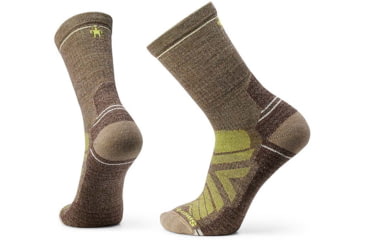 Image of Smartwool Hike Light Cushion Crew Socks - Mens, Military Olive/Fossil, Medium, SW001614M831-M