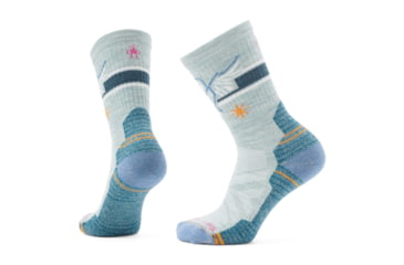 Image of Smartwool Hike Light Cushion Hoo Who Crew Socks - Womens, Frosty Green, Large, SW002495B72100L000