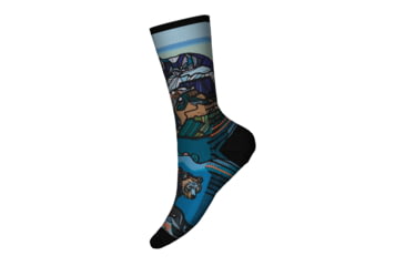 Image of Smartwool Hike Light Cushion Icy Range Print Crew Socks - Womens, Multi Color, Small, SW0019881501-S