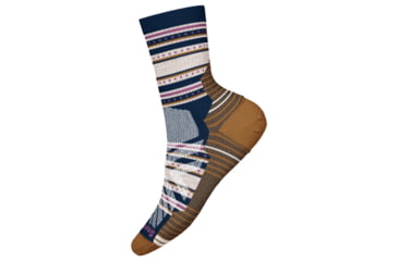 Image of Smartwool Hike Light Cushion Stitch Stripe Mid Crew Socks - Womens, Deep Navy, Medium, SW0015770921-M