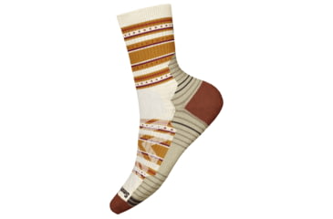 Image of Smartwool Hike Light Cushion Stitch Stripe Mid Crew Socks - Womens, Natural, Medium, SW0015771001-M
