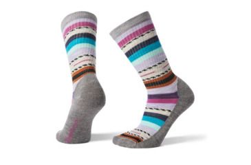 Image of Smartwool Hike Light Margarita Crew - Womens, Light Gray, Medium, SW001396039-M