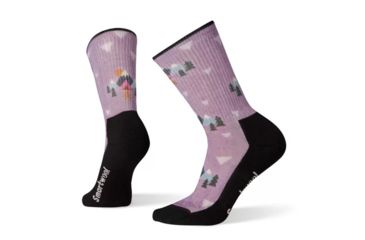 Image of Smartwool Hike Light Under The Stars Print Crew Socks - Womens, Lavender, Large, SW001398511-L
