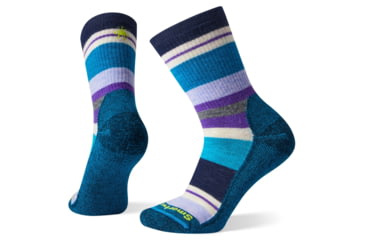 Image of Smartwool Hike Medium Saturnsphere Crew Socks - Womens, Ocean Abyss, Small, SW001298E21-S