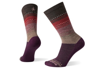 Image of Smartwool Hike Ultra Light Sulawesi Crew Socks - Womens, Bordeaux, Medium, SW004033590-M